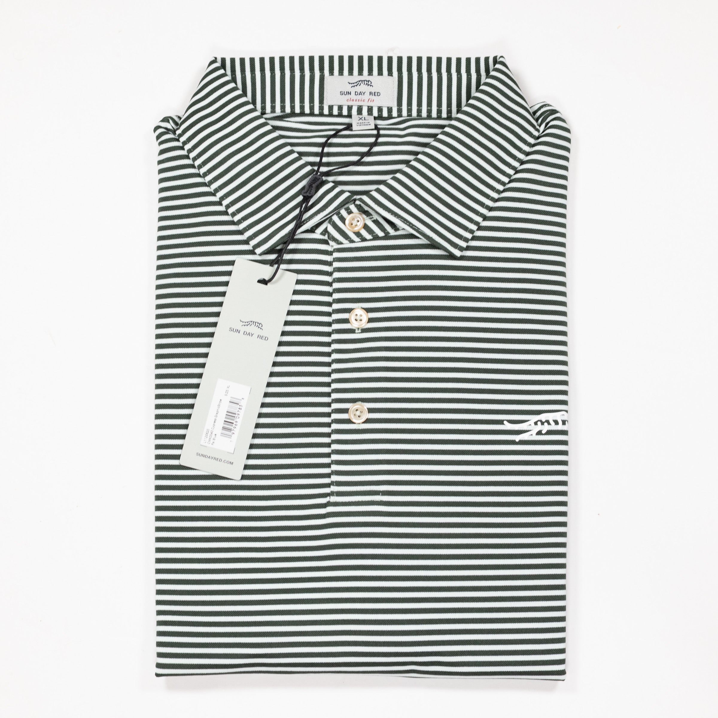 Sun Day Red Logo Stripe Polo