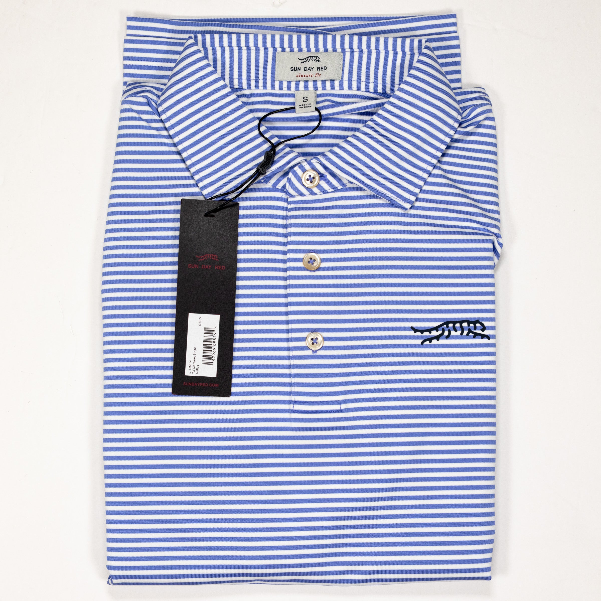 Sun Day Red Logo Stripe Polo