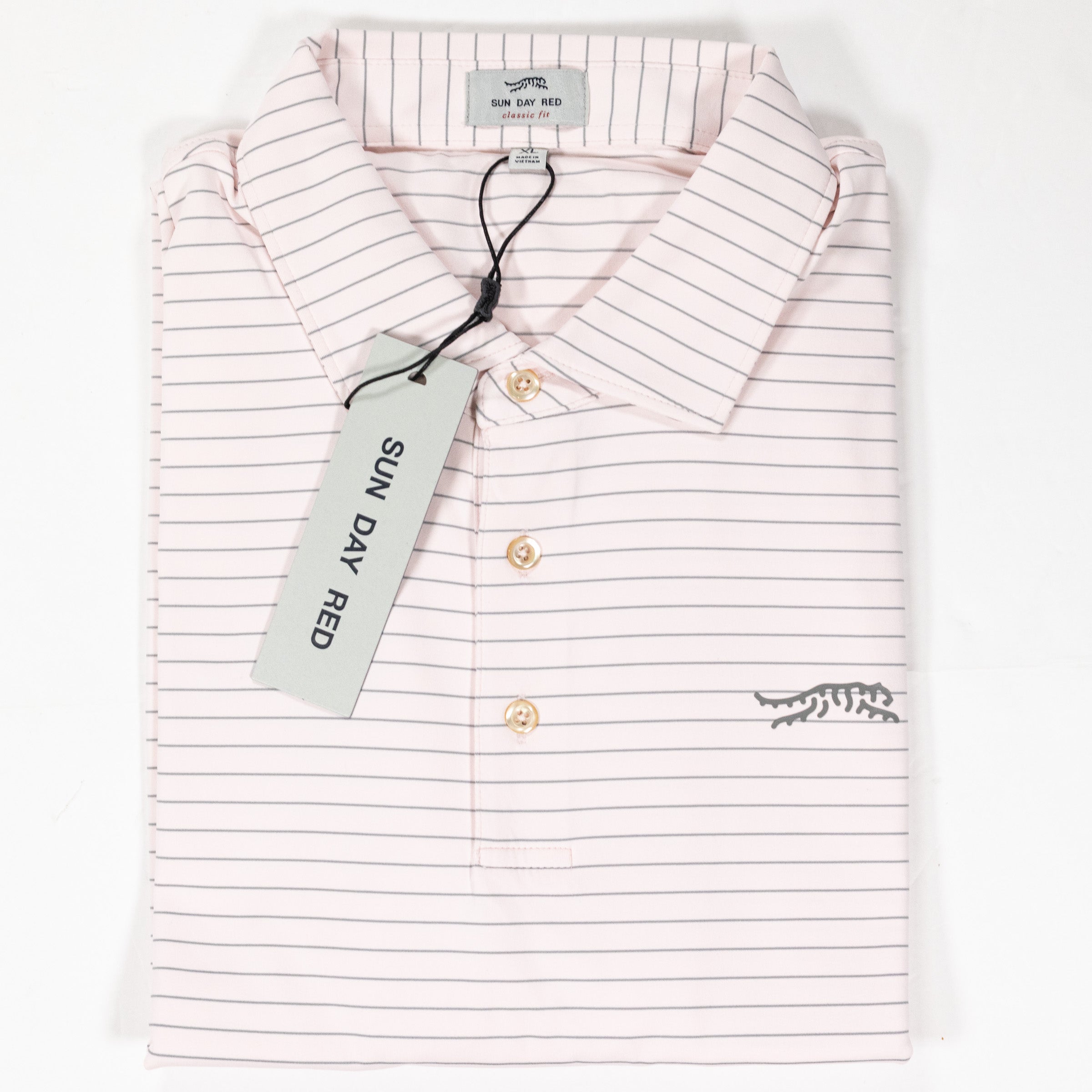 Sun Day Red Logo Stripe Polo