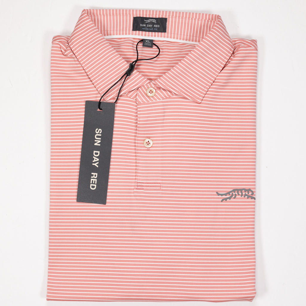 Sun Day Red Logo Stripe Polo