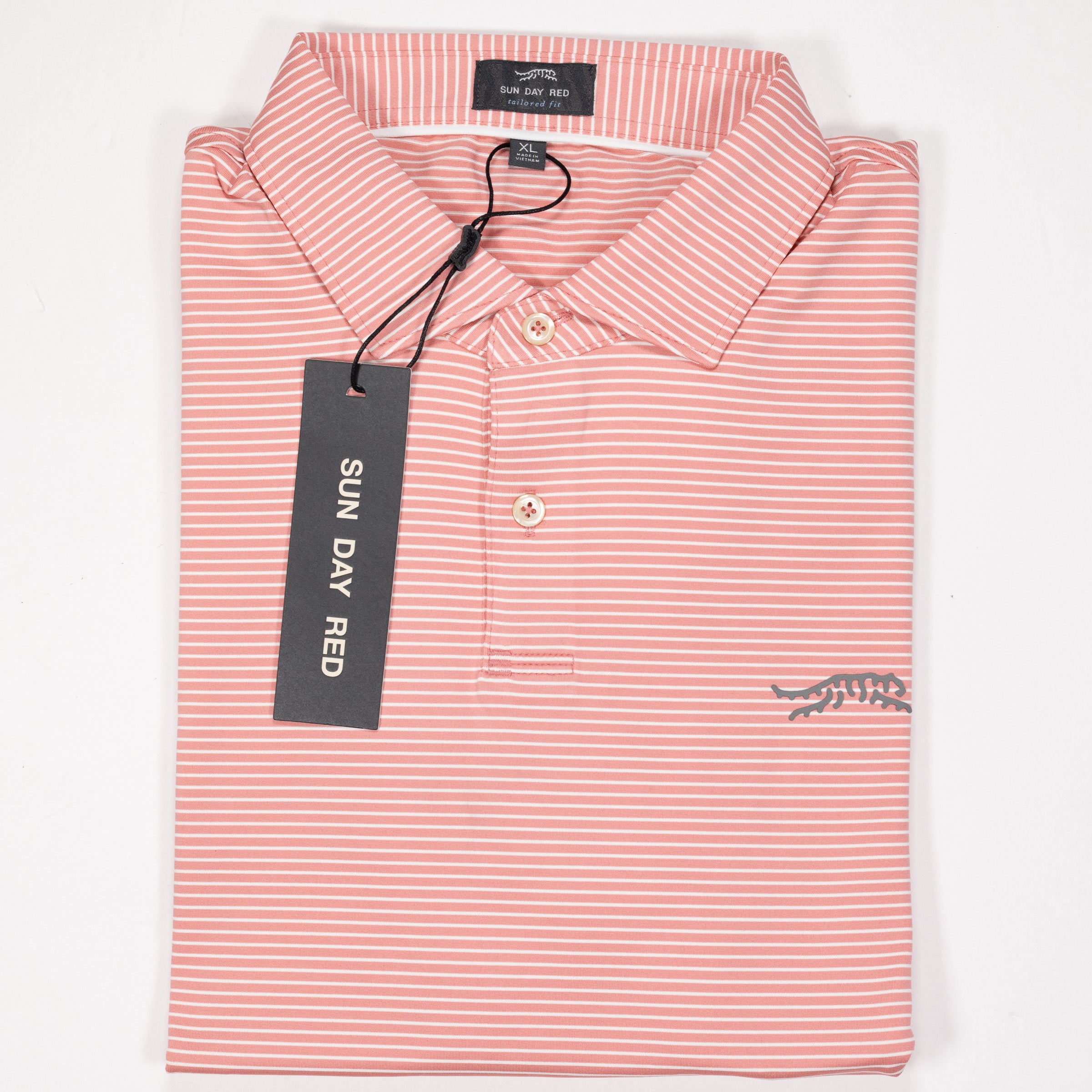 Sun Day Red Logo Stripe Polo