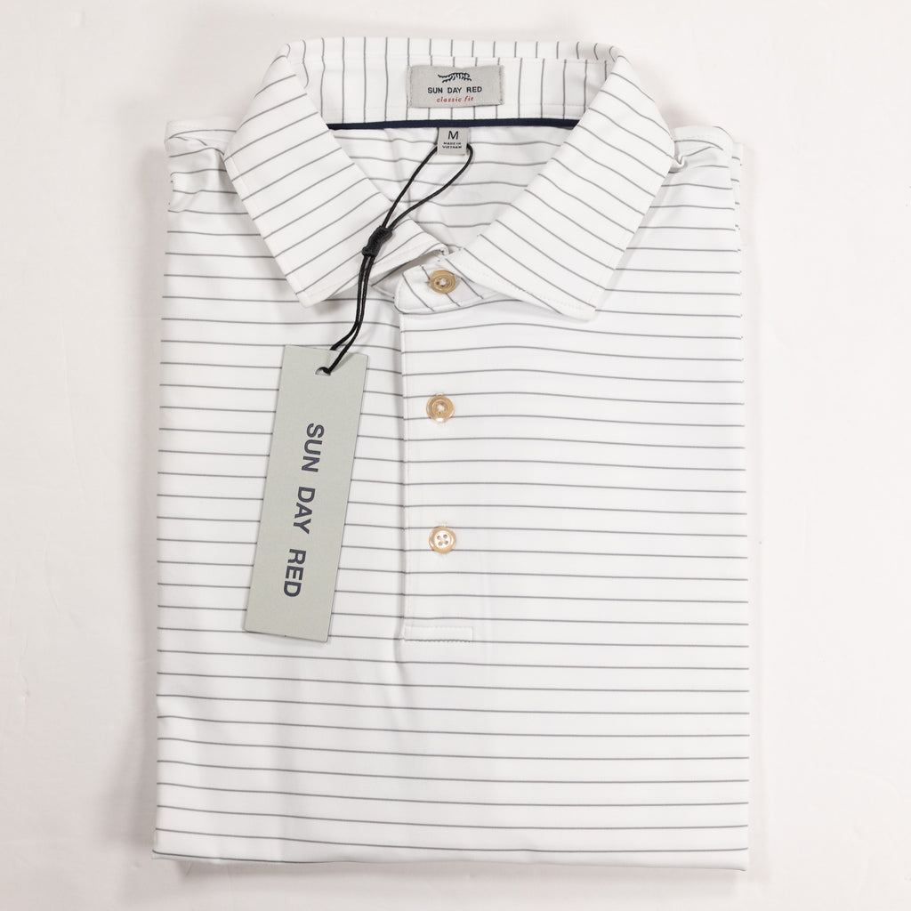 Sun Day Red Logo Stripe Polo